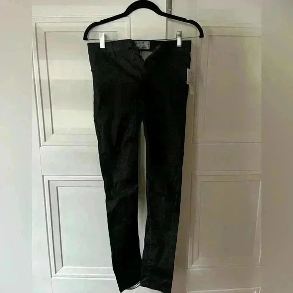 Free people black jeans with silver shimmer - Picture 4 of 8